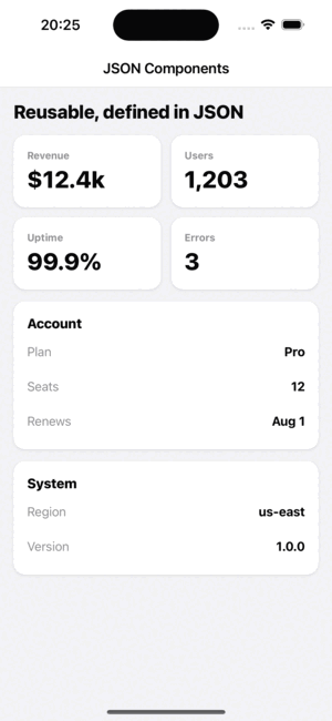 Custom components on iOS