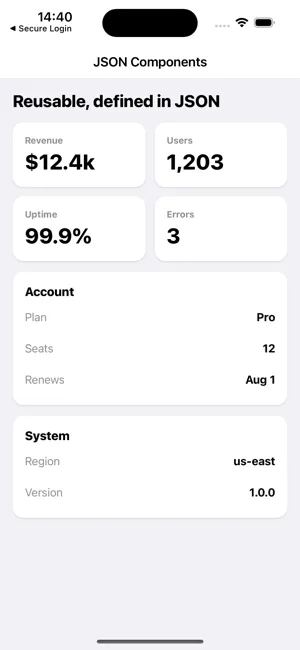 Custom components on iOS